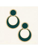 Boucles d'oreilles Jane vert sapin