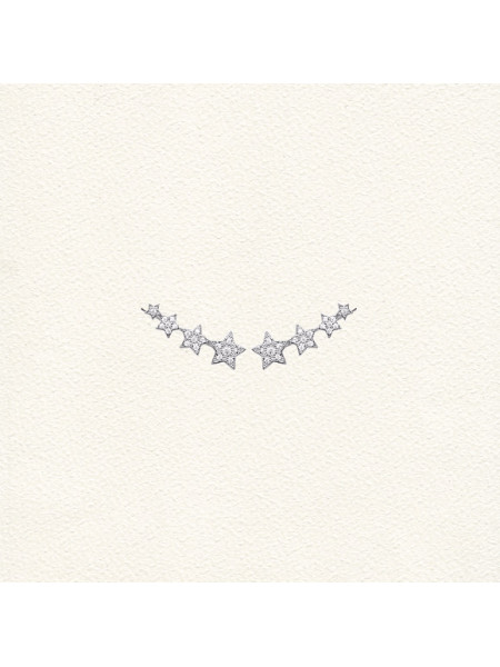 Étoiles Montantes Argent Serties