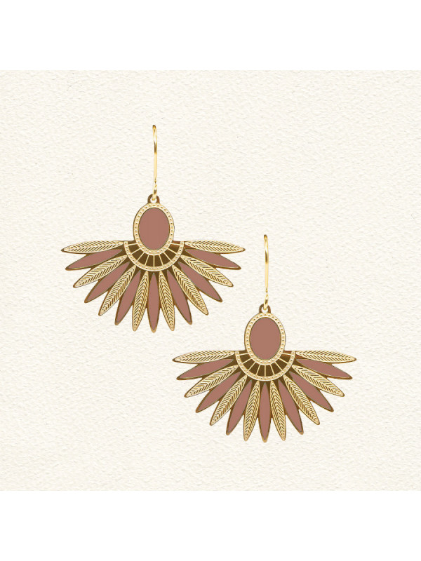 Boucles d'oreilles Ming Rose