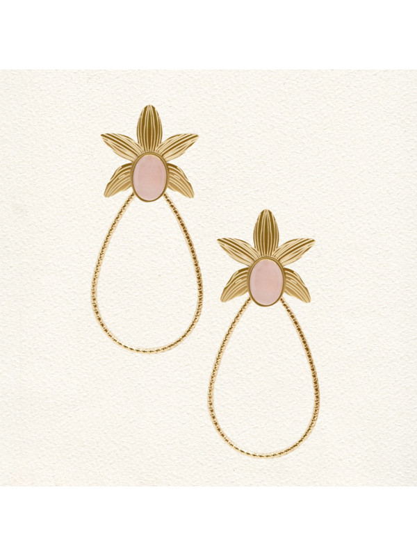 Boucles d'oreilles Nina Quartz Rose