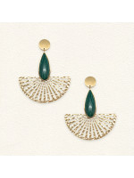 Boucles d'oreilles Ozalée Malachite