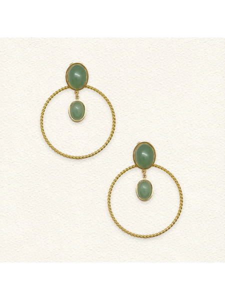 Boucles d'oreilles Luna Aventurine
