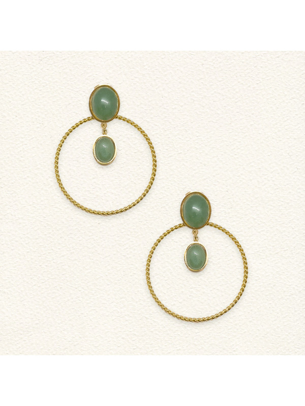 Boucles d'oreilles Luna Aventurine