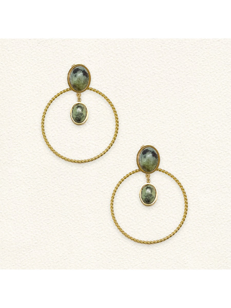 Boucles d'oreilles Luna Turquoise Africaine