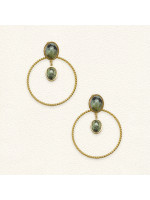 Boucles d'oreilles Luna Turquoise Africaine