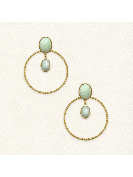 Boucles d'oreilles Luna Amazonite