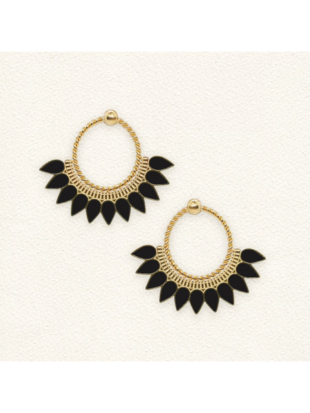 Boucles d'oreilles Sunrise Noir