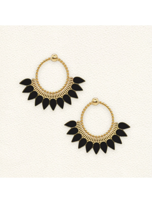 Boucles d'oreilles Sunrise Noir