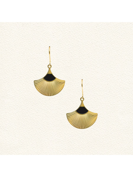 Boucles d'oreilles Jasmine Noir