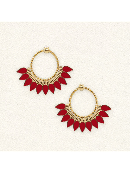Boucles d'oreilles Sunrise Rouge