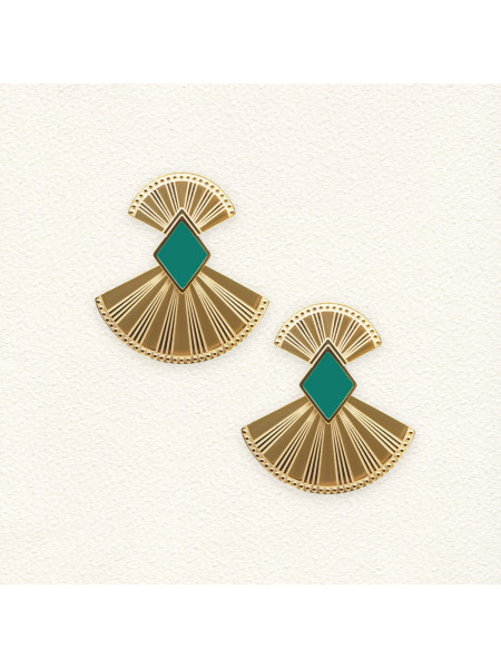 Boucles d'oreilles Luce Vert Tropical