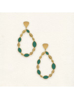 Boucles d'oreilles Ella Vert Tropical