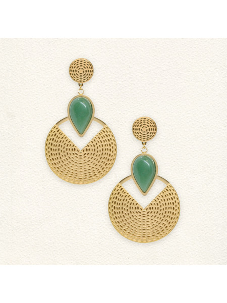 Boucles d'oreilles Elodie Aventurine