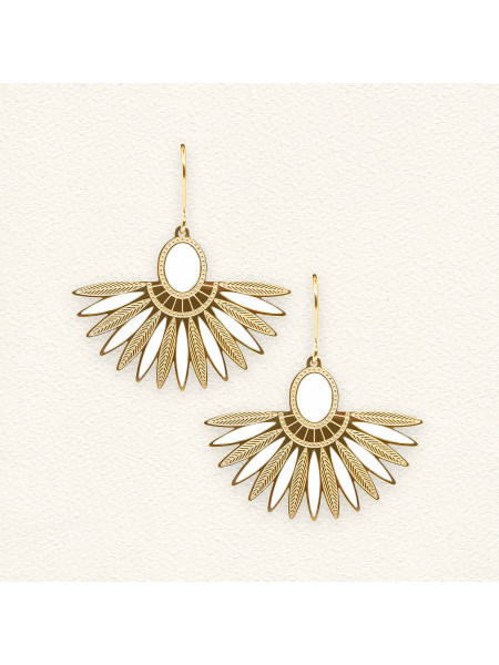 Boucles d'oreilles Ming Blanc