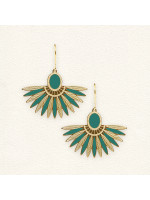 Boucles d'oreilles Ming Vert Tropical
