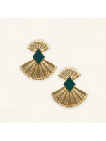 Boucles d'oreilles Luce Vert Foret
