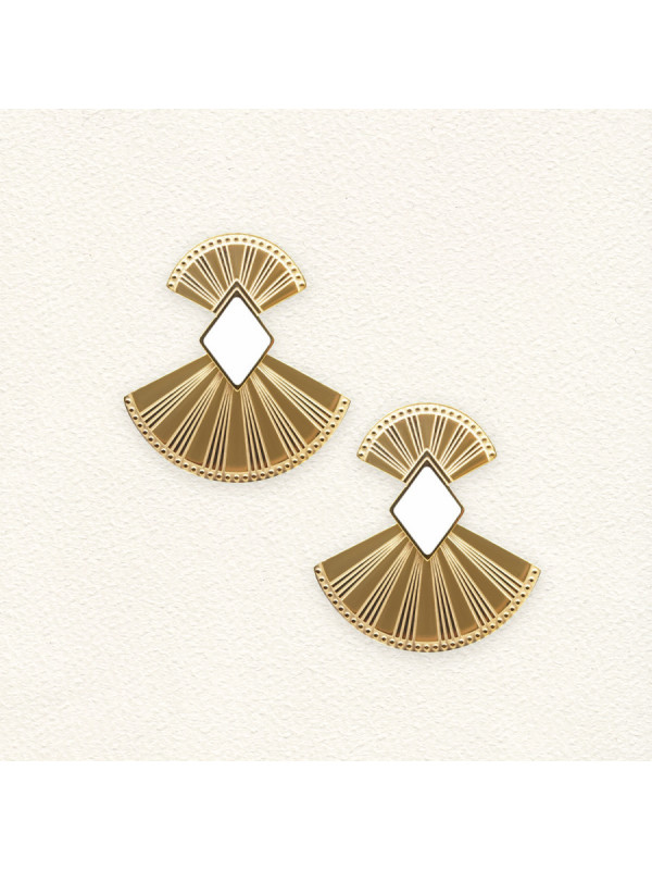 Boucles d'oreilles Luce Blanc