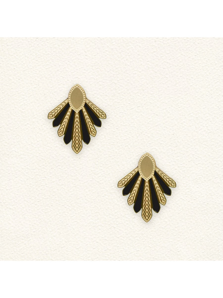 Boucles d'oreilles Nayati Noir