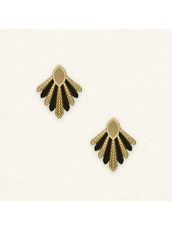 Boucles d'oreilles Nayati Noir