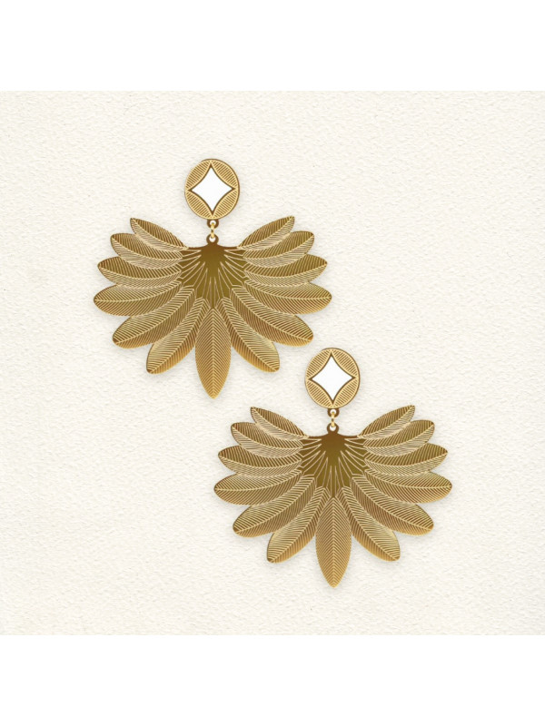 Boucles d'oreilles Pamela Blanc